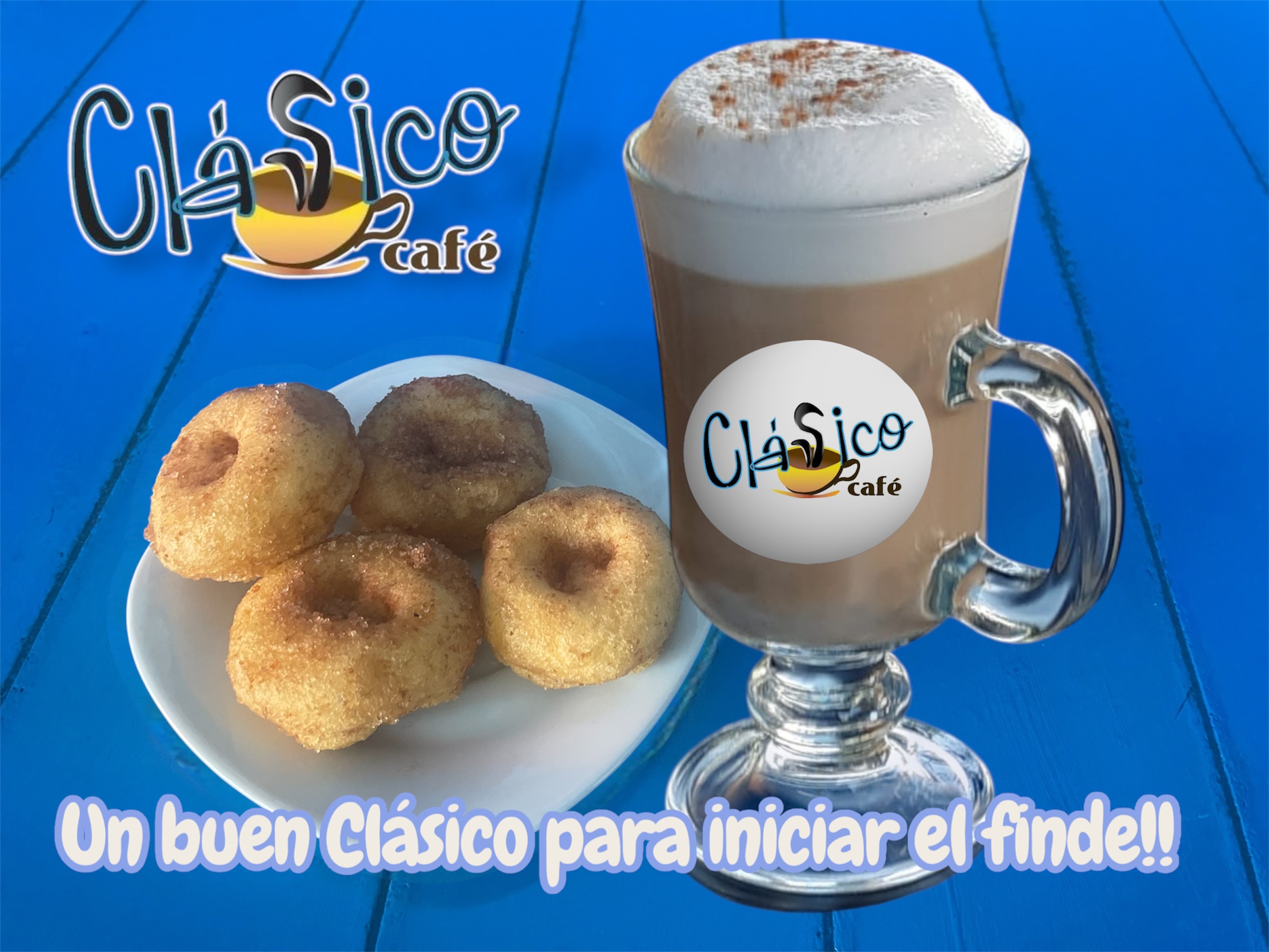 Capuccino y donas
