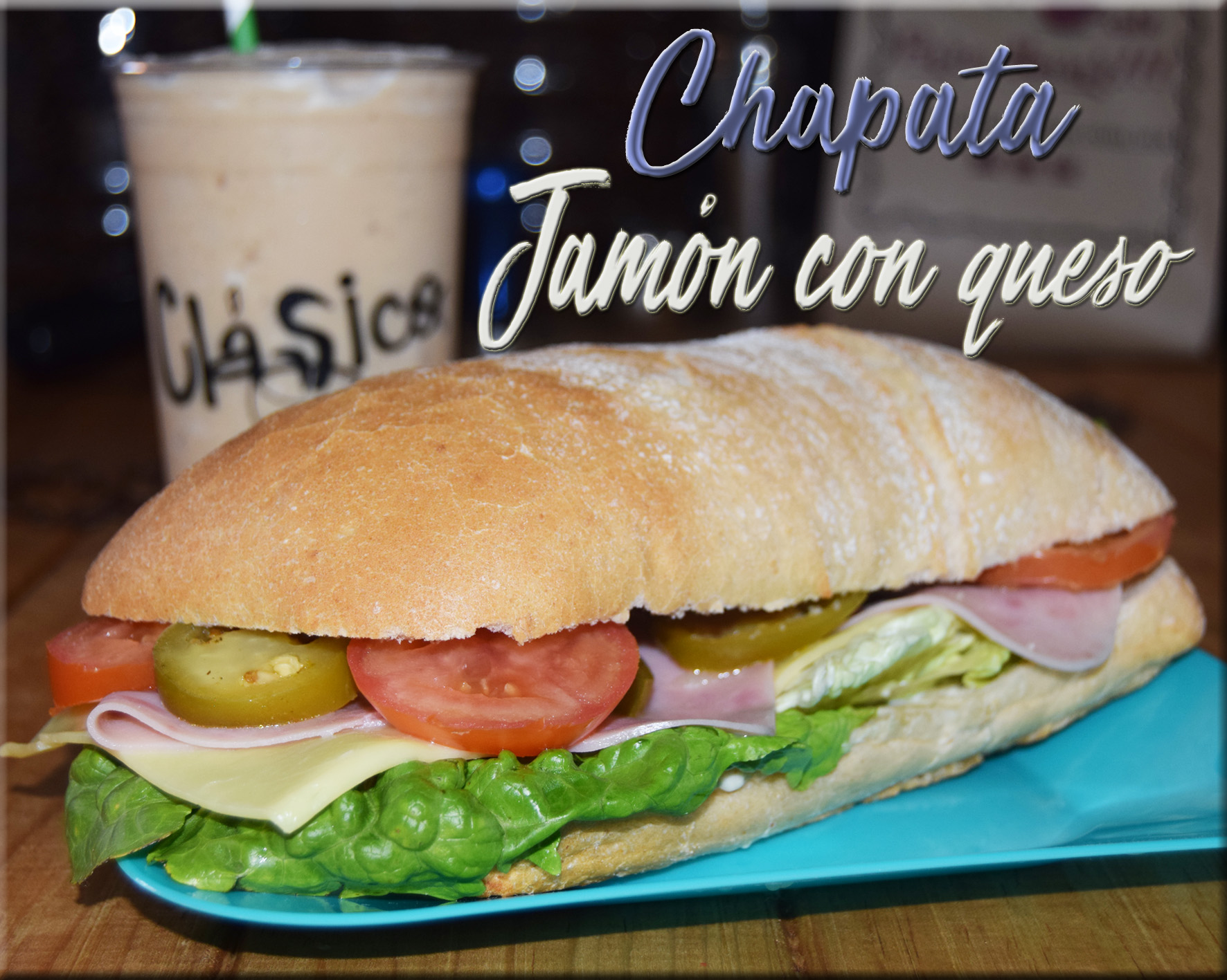 Chapata jamón queso
